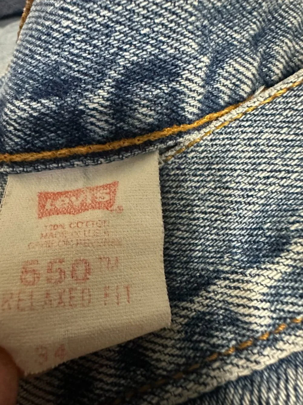 Vintage Levis 550 Mens Jean Shorts Relaxed Fit Size 34 Denim USA 90's